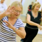 Ladies performing Tai Chi